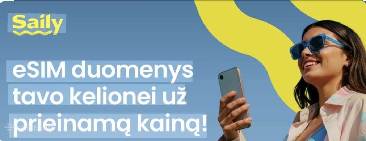Nuolaida Esim kortelei Saily programėlėje 5$