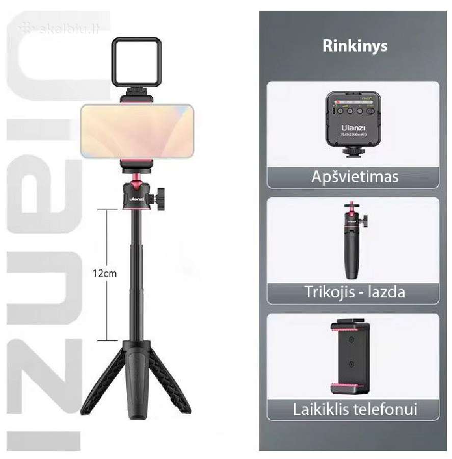 LED apšvietimas vlogams, reels ir fotografijai - nuotraukos Nr. 4