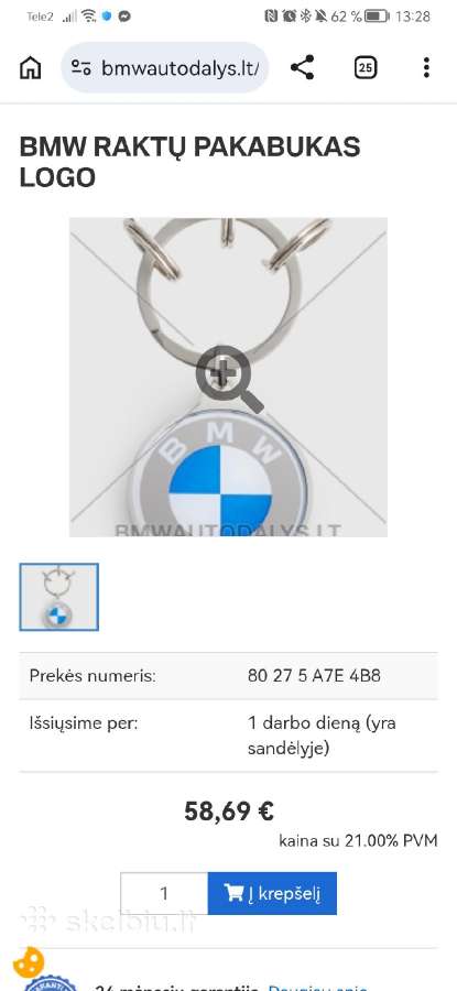 Bmw orginalus raktų pakabukas - nuotraukos Nr. 2