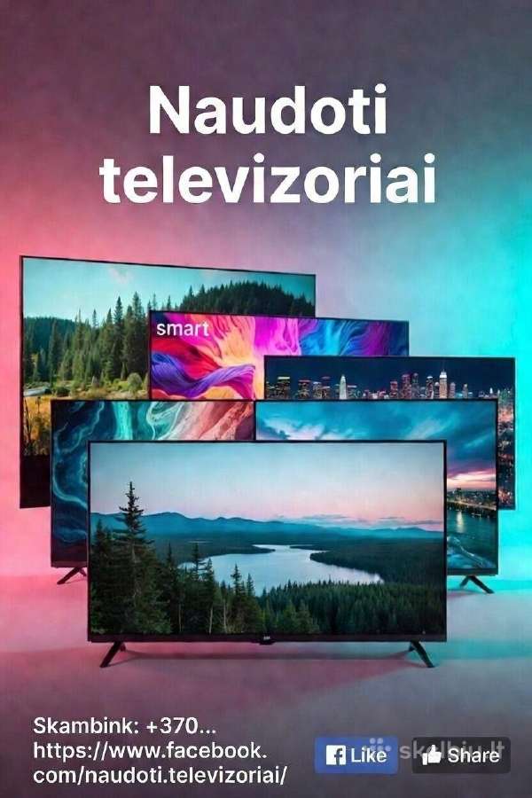 Pigus naudoti televizoriai