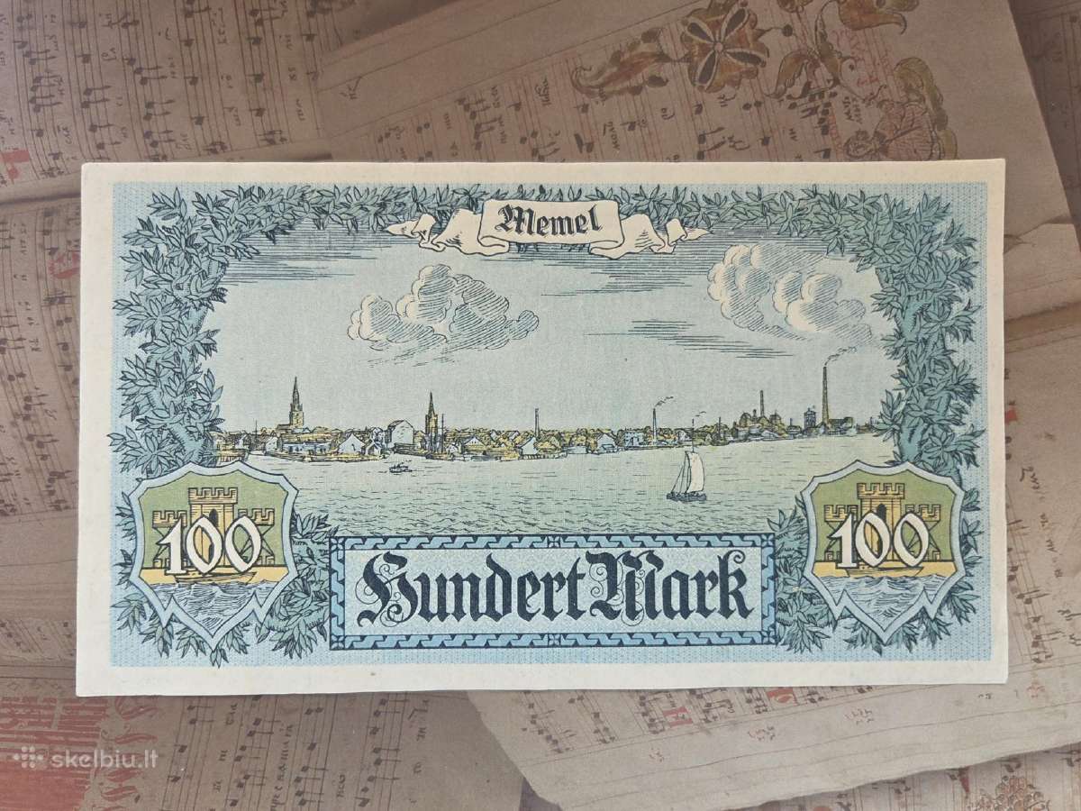 100 mark 1922 Memel Klaipėda aunc - nuotraukos Nr. 2