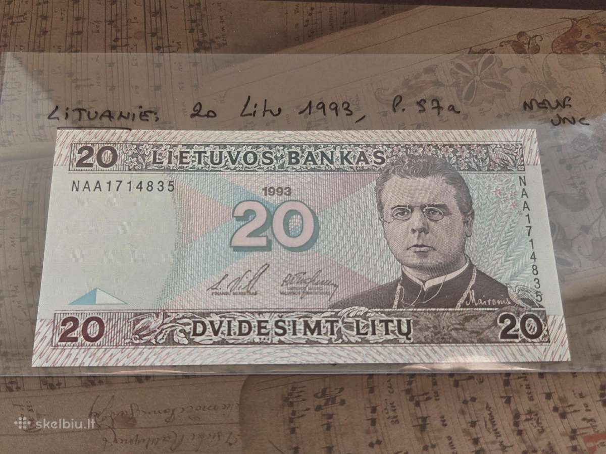 20 litų 1993 Lietuva - unc idealus