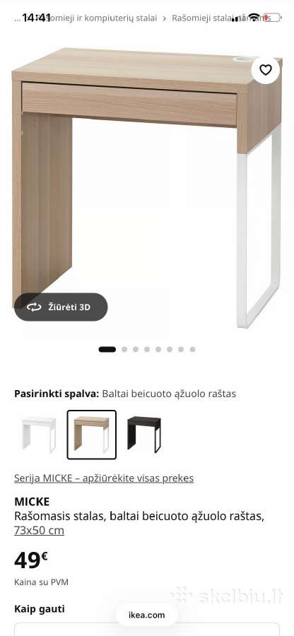 Ikea Micke rašomasis stalas - nuotraukos Nr. 2