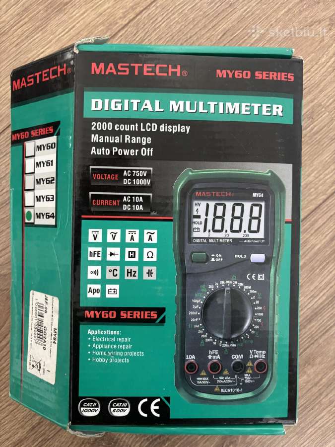 Skaitmeninis multimetras Mastech My64