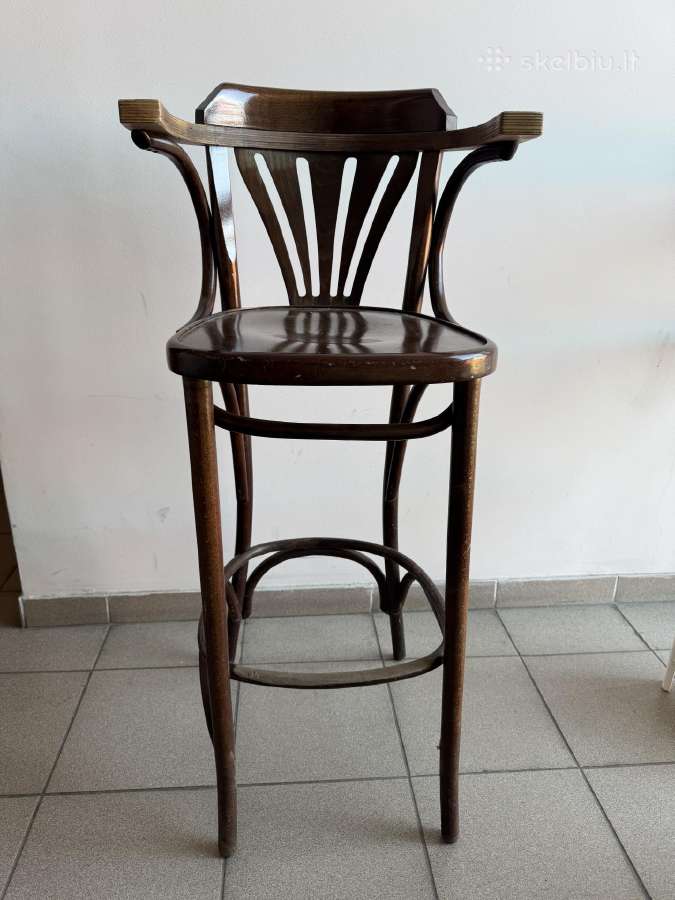 Senovinė medinė tvirta baro kėdė 88 Eur - nuotraukos Nr. 6