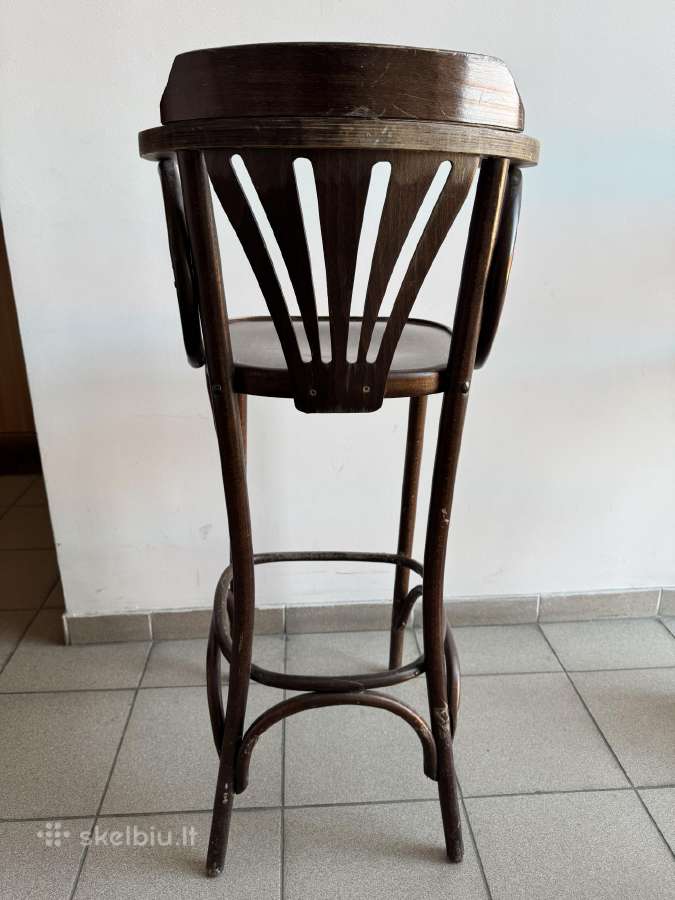 Senovinė medinė tvirta baro kėdė 88 Eur - nuotraukos Nr. 3