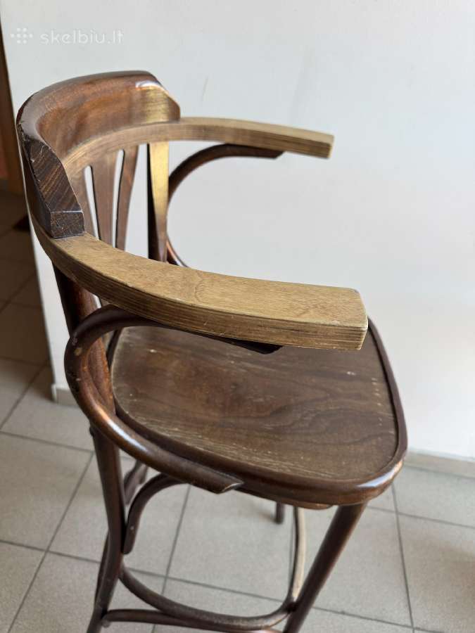 Senovinė medinė tvirta baro kėdė 88 Eur - nuotraukos Nr. 9