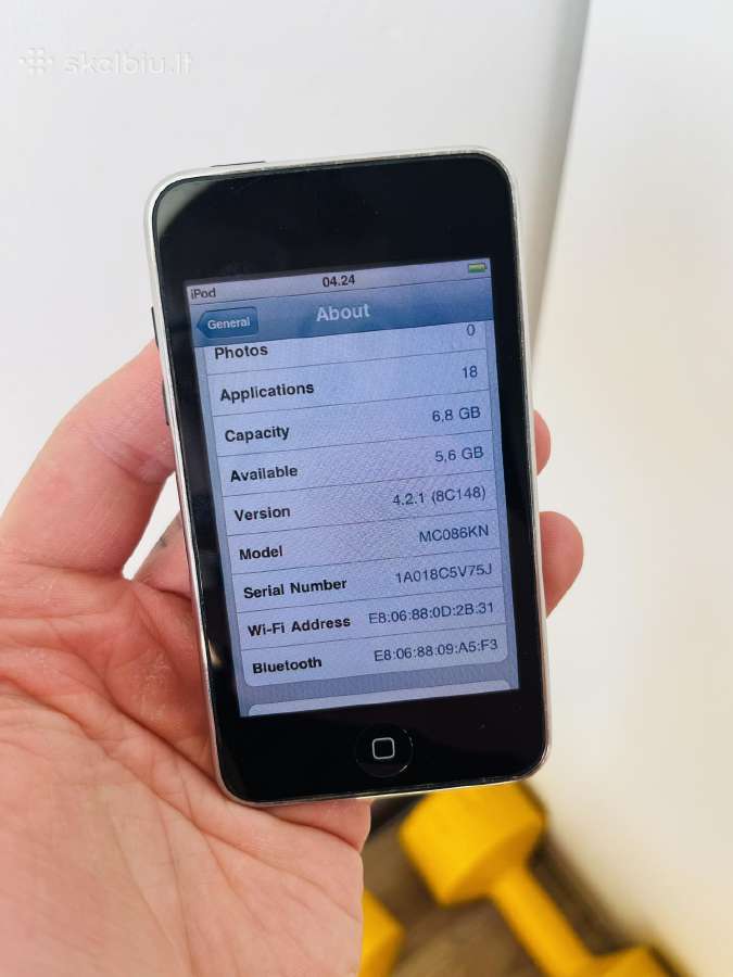 iPod Touch 2g 8gb - nuotraukos Nr. 9