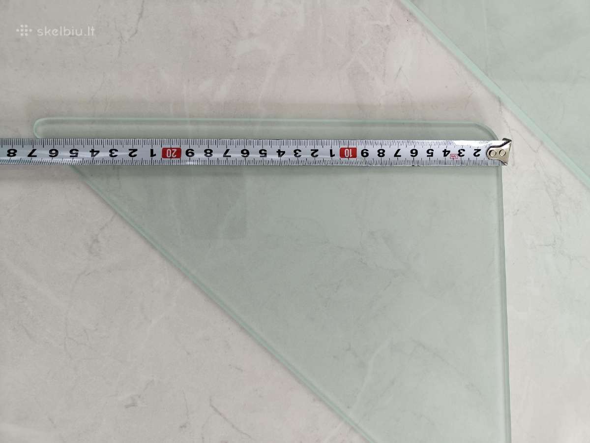 4 grūdinto 5mm stiklo kampinės lentynos 27x27cm - nuotraukos Nr. 4