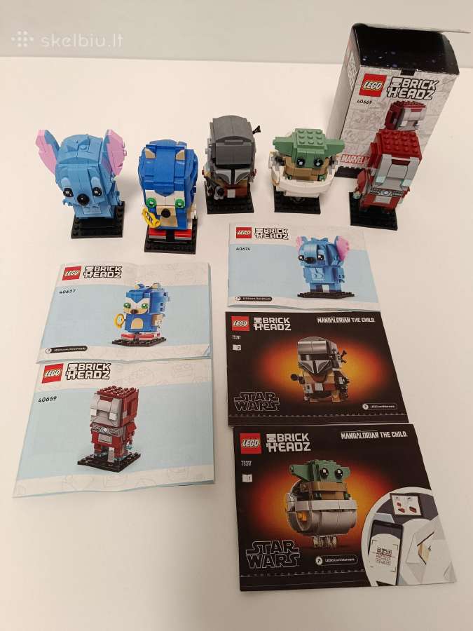 Lego Brick Headz rinkiniai 40669 40674 40627 75317
