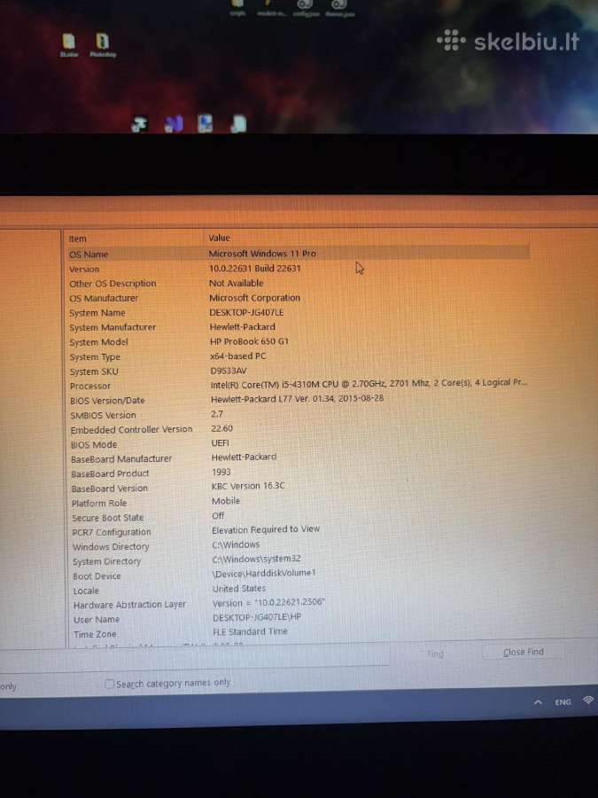 Hp Probook 650 G1 - nuotraukos Nr. 6
