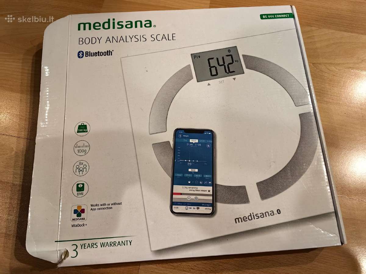 Bluetooth išmaniosios medisana kūno svarstyklės