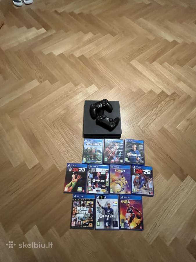 Ps4 Slim konsolė su laidais visais 500gb