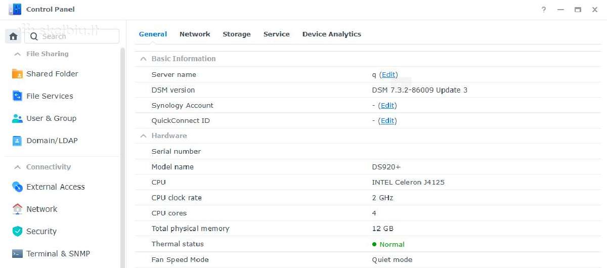Synology Ds920+ 4 diskų, 12gb RAM, Quad Intel Cpu - nuotraukos Nr. 4
