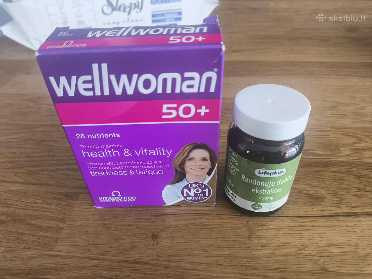 Wellwoman 50+ ir raudonųjų dobilų ekstraktas