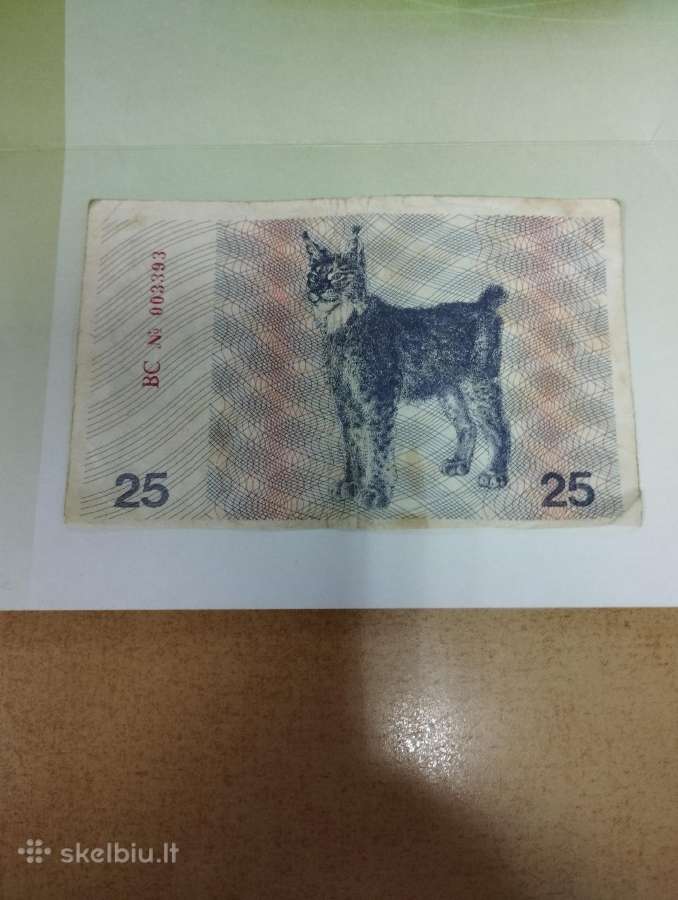 1991m 25talonai su užrašu