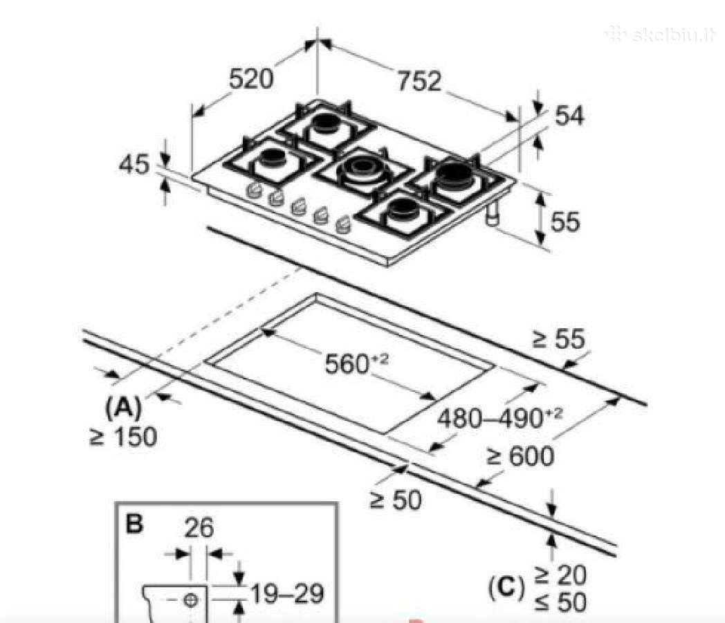 Siemens Er7a6rh40 iq700 dujinė kaitlentė - nuotraukos Nr. 4