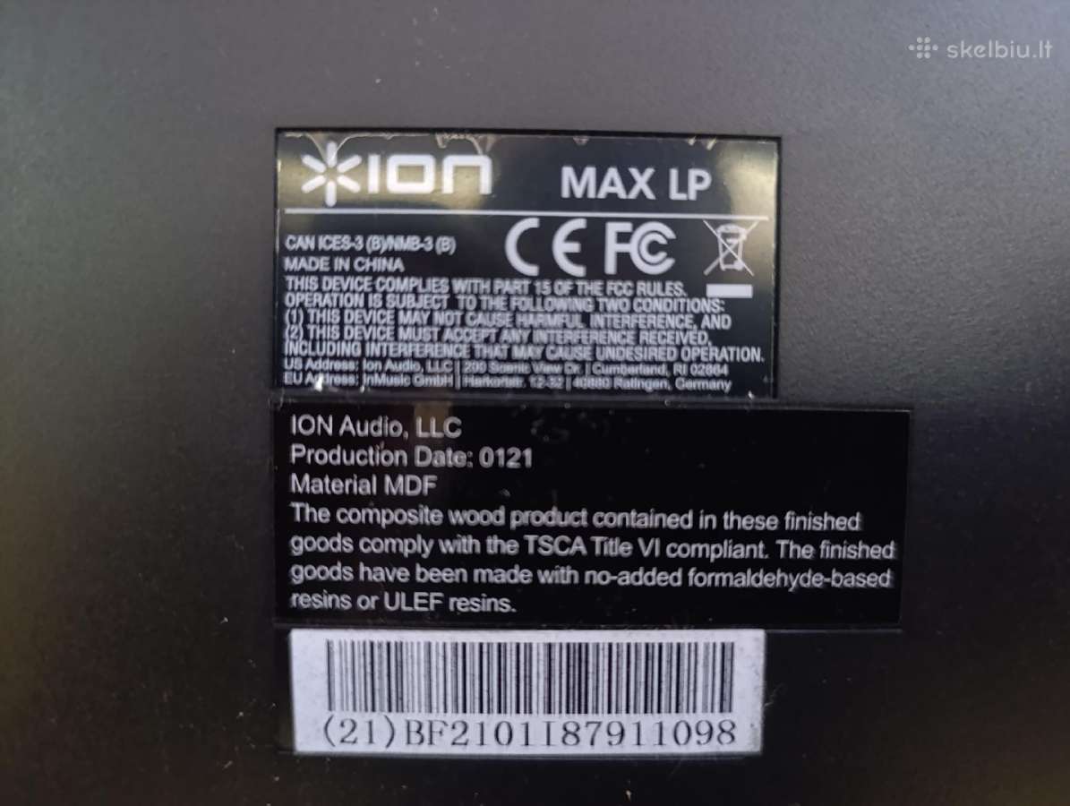 Patefonas Ion Max Lp - nuotraukos Nr. 5