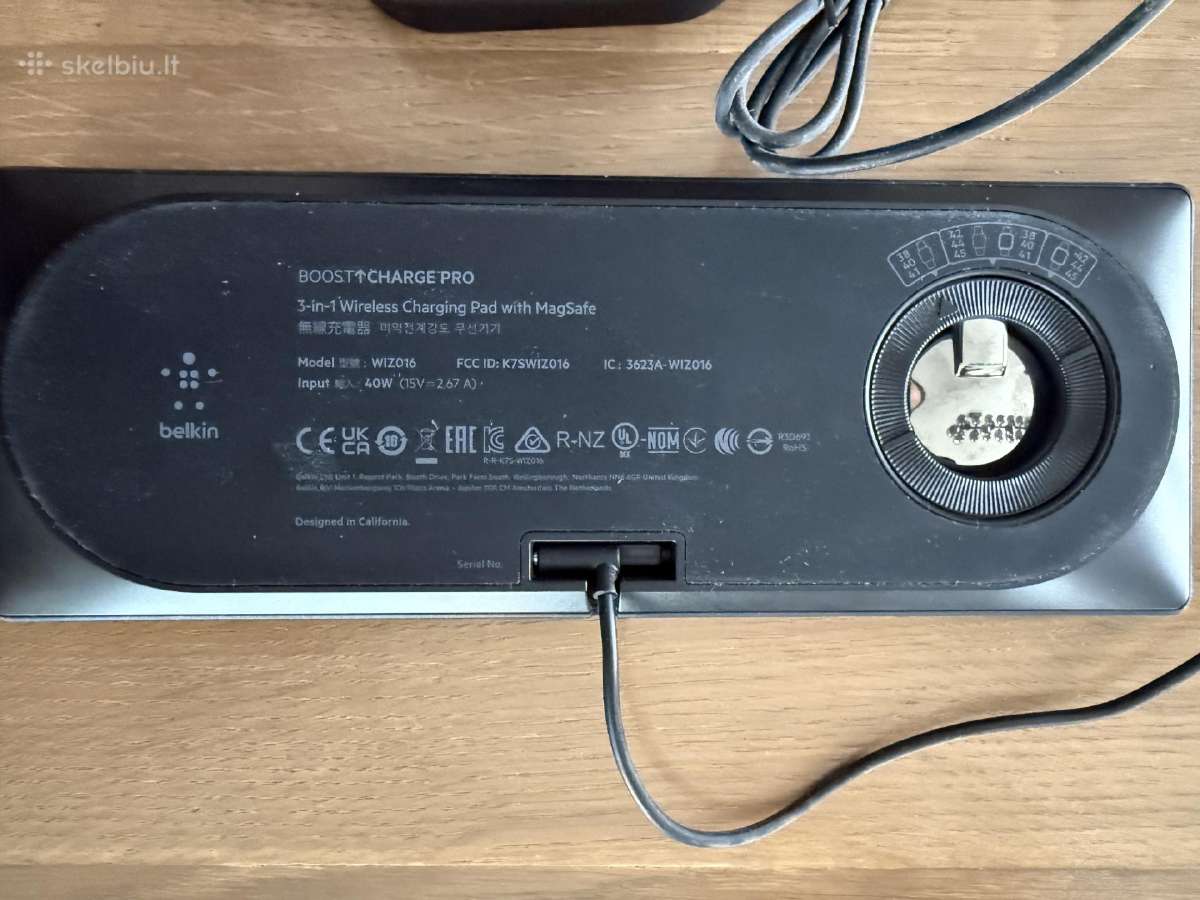 Belkin Boostcharge Pro 3-in-1 Wireless Charging P - nuotraukos Nr. 2