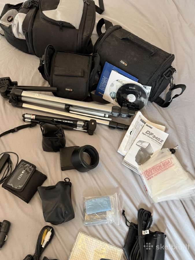 Dslr fotoaparatas Nikon D90 su objektyvais - nuotraukos Nr. 6