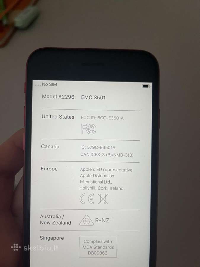 iPhone Se, raudonas, 64 GB - nuotraukos Nr. 3