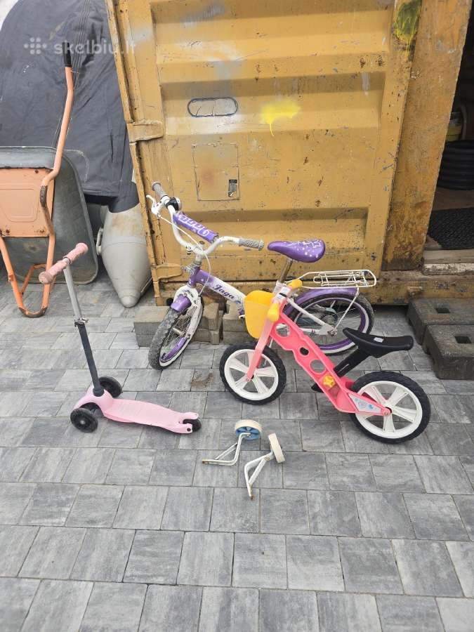 Vaikiškų dviračių komplektas