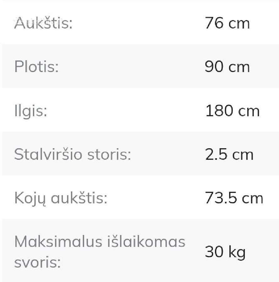 Valgomojo stalas - nuotraukos Nr. 5