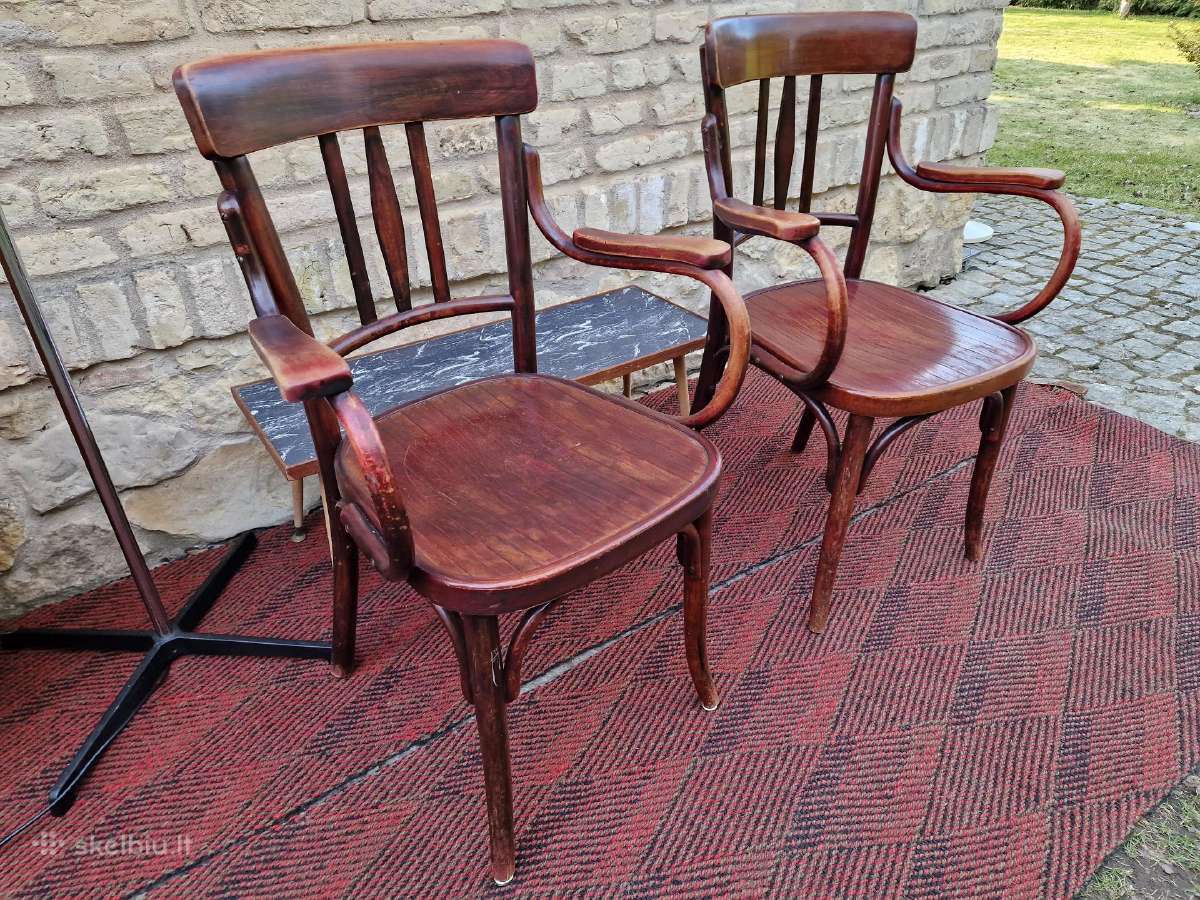 Vintažiniai Thonet bukmedžio krėslai - nuotraukos Nr. 3