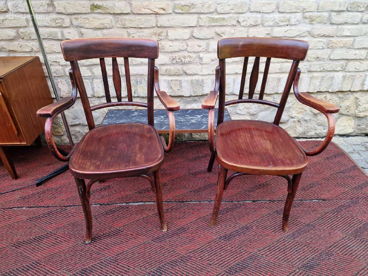 Vintažiniai Thonet bukmedžio krėslai - nuotraukos Nr. 6