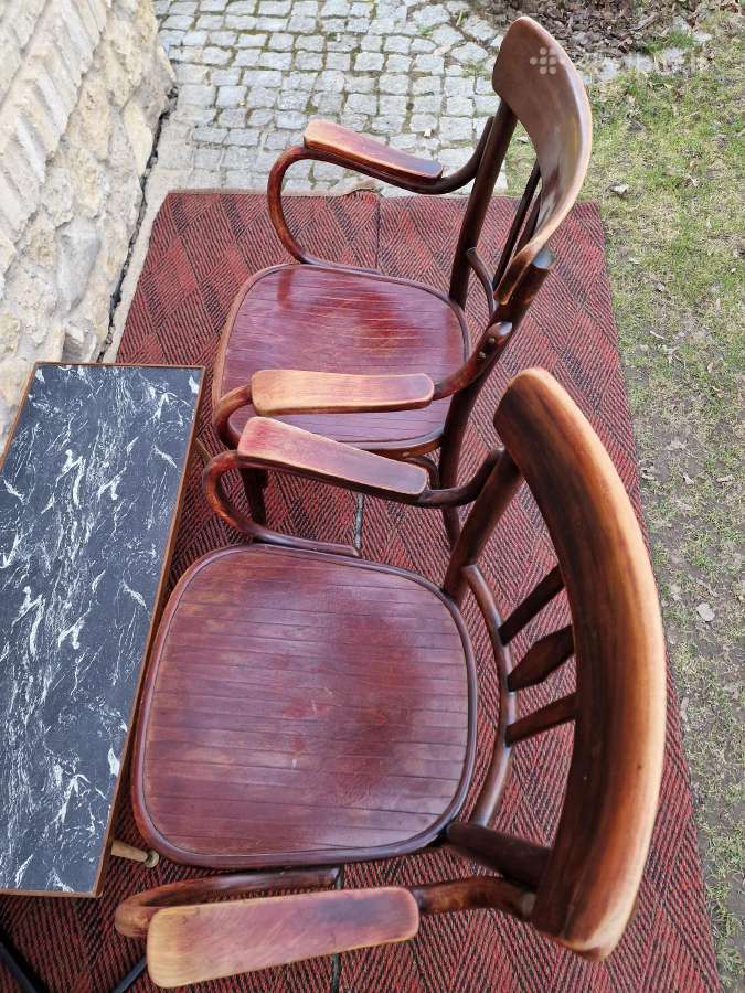 Vintažiniai Thonet bukmedžio krėslai - nuotraukos Nr. 13