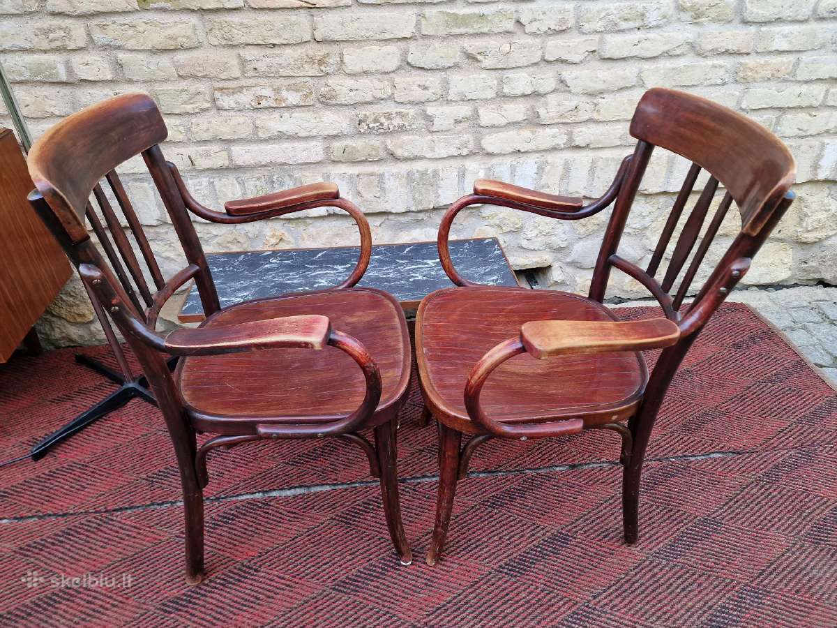 Vintažiniai Thonet bukmedžio krėslai - nuotraukos Nr. 14