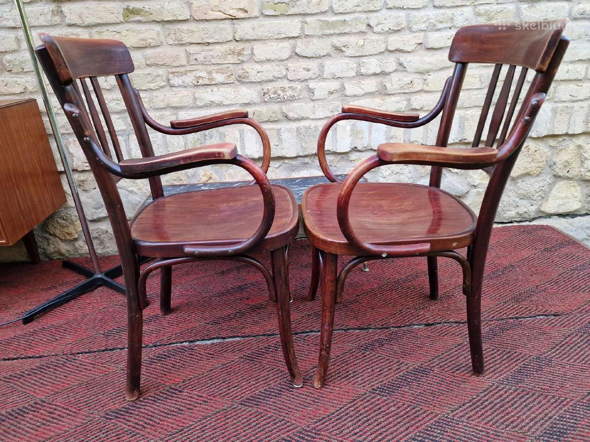 Vintažiniai Thonet bukmedžio krėslai - nuotraukos Nr. 17