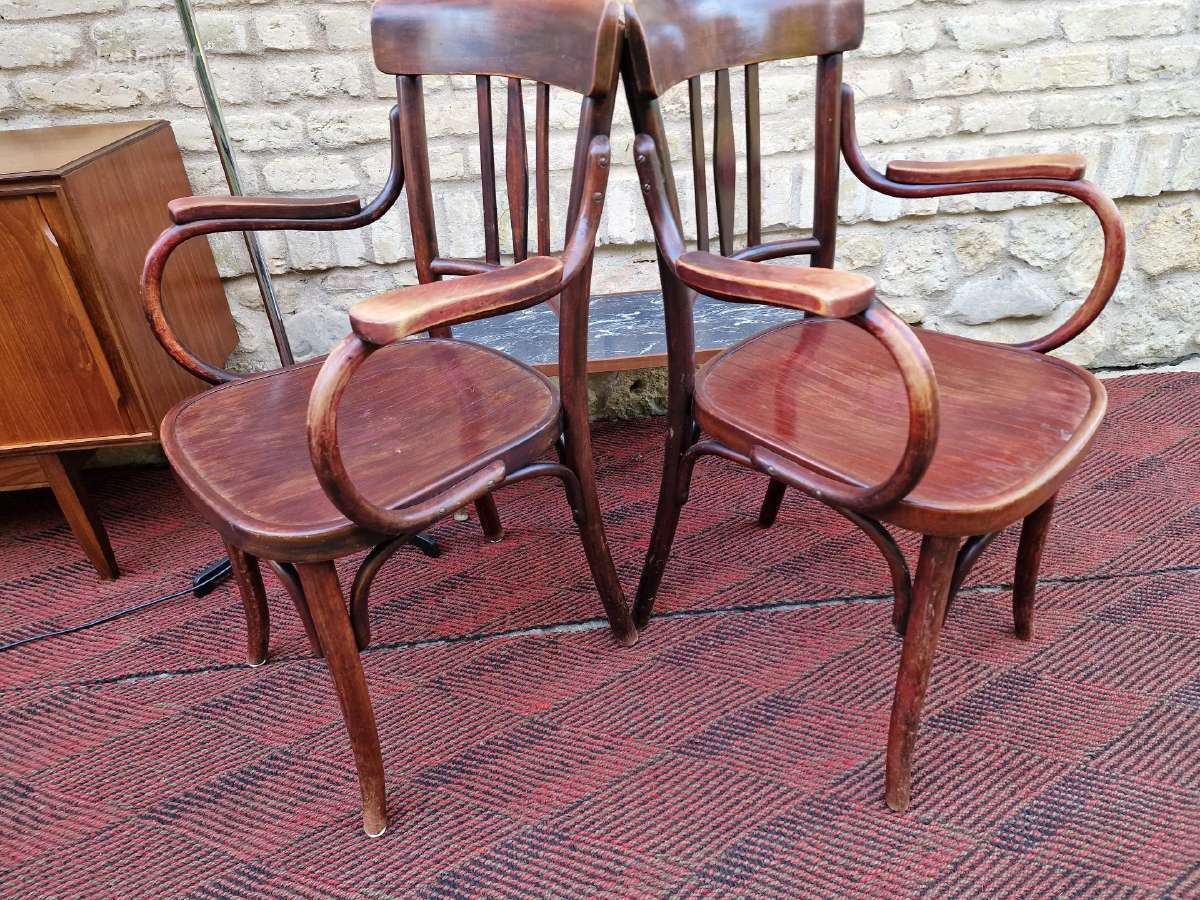 Vintažiniai Thonet bukmedžio krėslai - nuotraukos Nr. 23