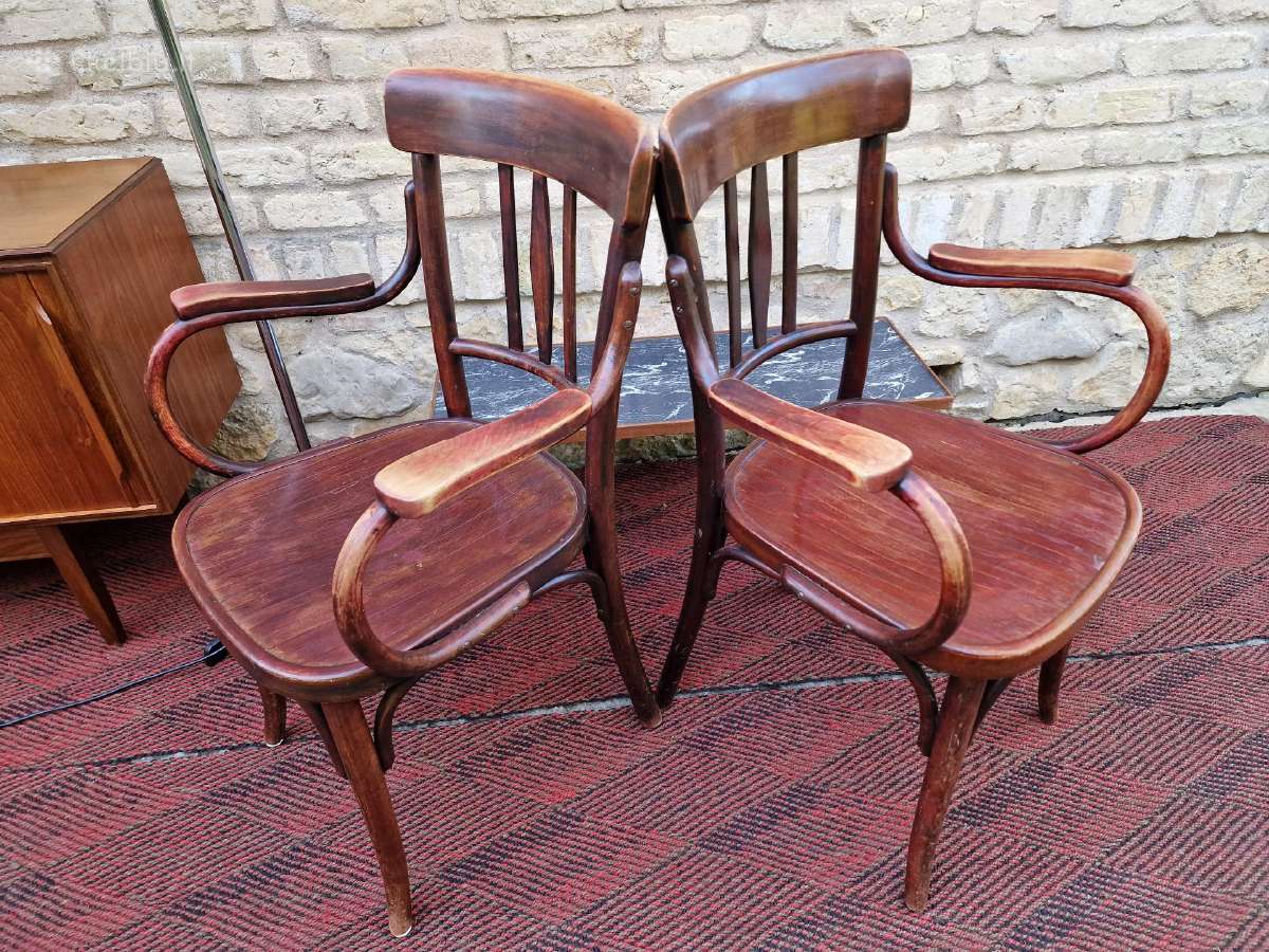 Vintažiniai Thonet bukmedžio krėslai - nuotraukos Nr. 31