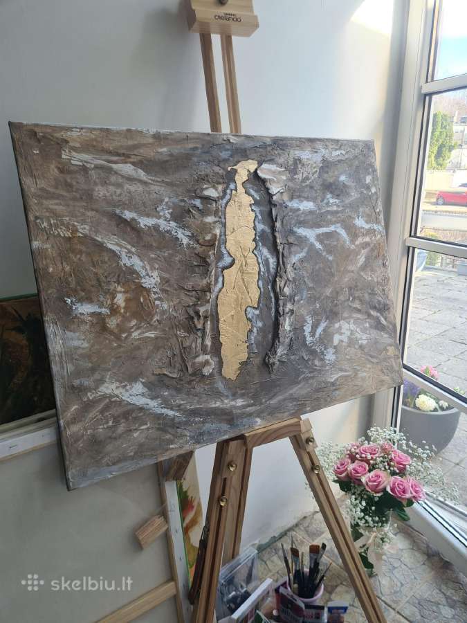 Modernus paveikslas "Auksinis plyšys"