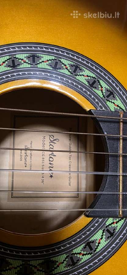 3/4 vaikiška gitara, pilnas komplektas - nuotraukos Nr. 4