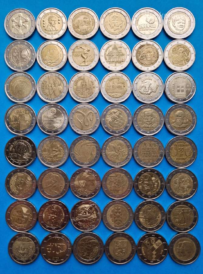 Atnaujinta. Dauguma proginių monetų 2.05 - 2.50€.