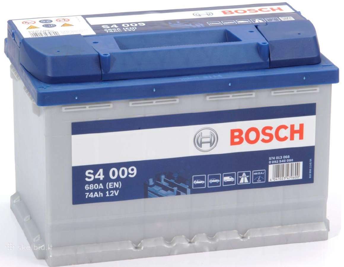 Akumuliatorius Bosch 74ah 680a (S4009)