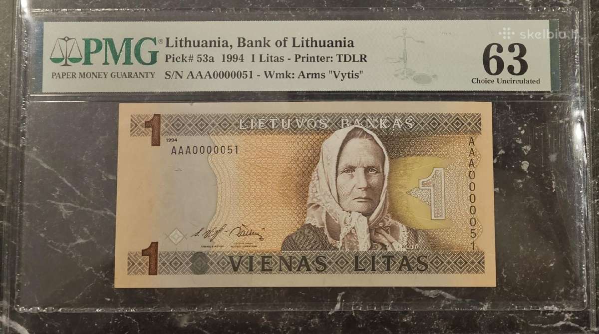 1 ir 2 litai atspausdinti vieni iš pirmųjų ! - nuotraukos Nr. 4