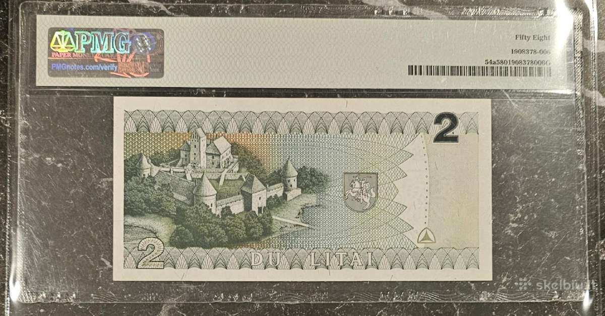 2 litai 1993m. Tik 27 numeriukas ! - nuotraukos Nr. 2