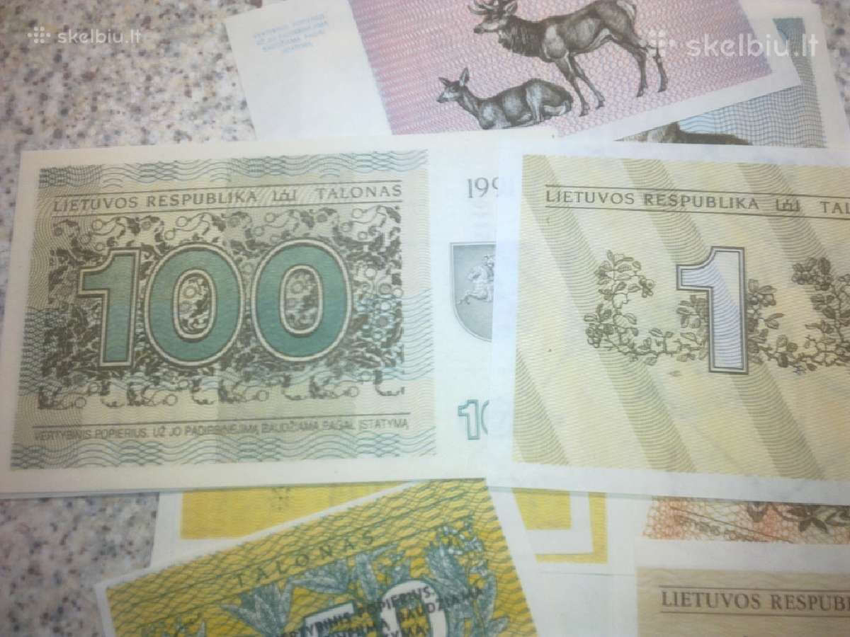 Lietuvos 100 laikinu tolonų be užrašo kaina 35 eur - nuotraukos Nr. 3