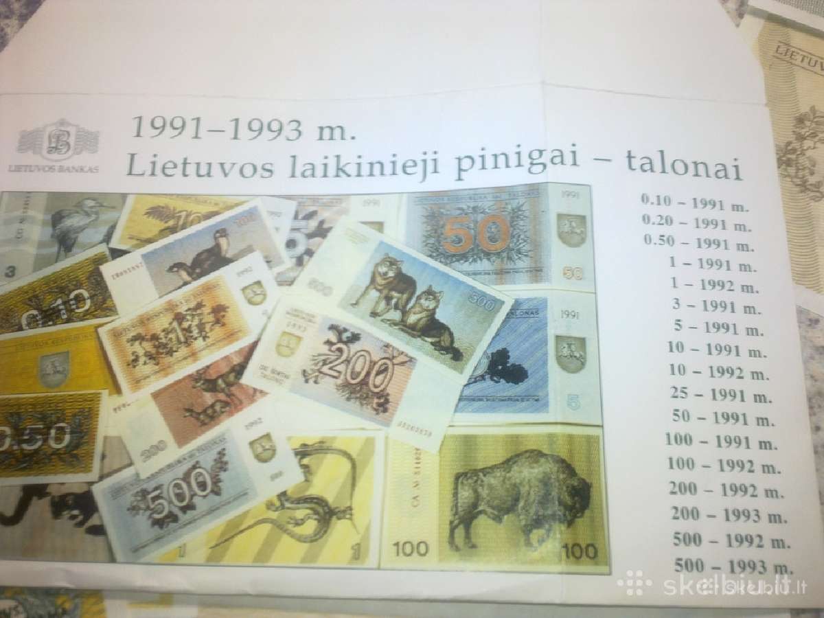 Lietuvos 100 laikinu tolonų be užrašo kaina 35 eur - nuotraukos Nr. 4