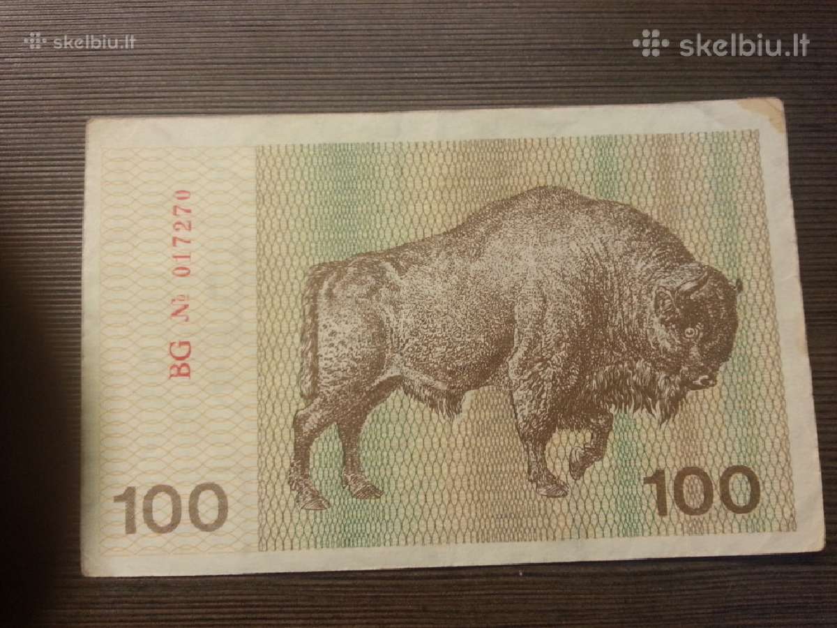 Lietuvos 100 laikinu tolonų be užrašo kaina 35 eur