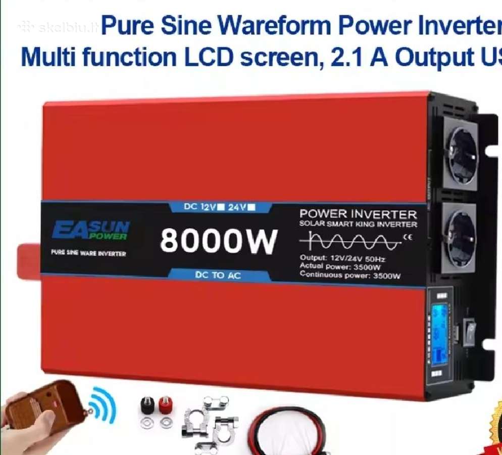 Inverteris iš 12 į 220v 8000w!
