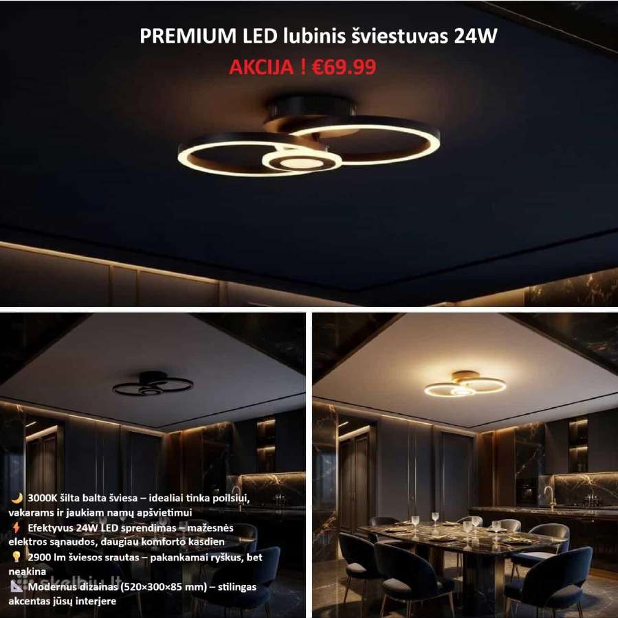 Premium LED sviestuvas , lubiniai LED sviestuvai - nuotraukos Nr. 2