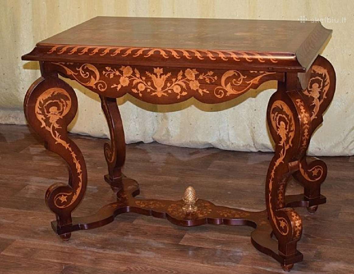 Nauji klasikiniai drožinėti stalai ir kėdės - nuotraukos Nr. 38