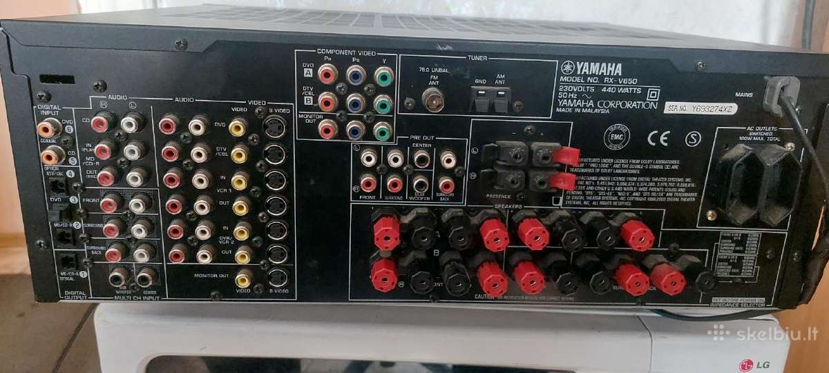 Parduodu Yamaha resiveri Rx -V 650 - nuotraukos Nr. 2