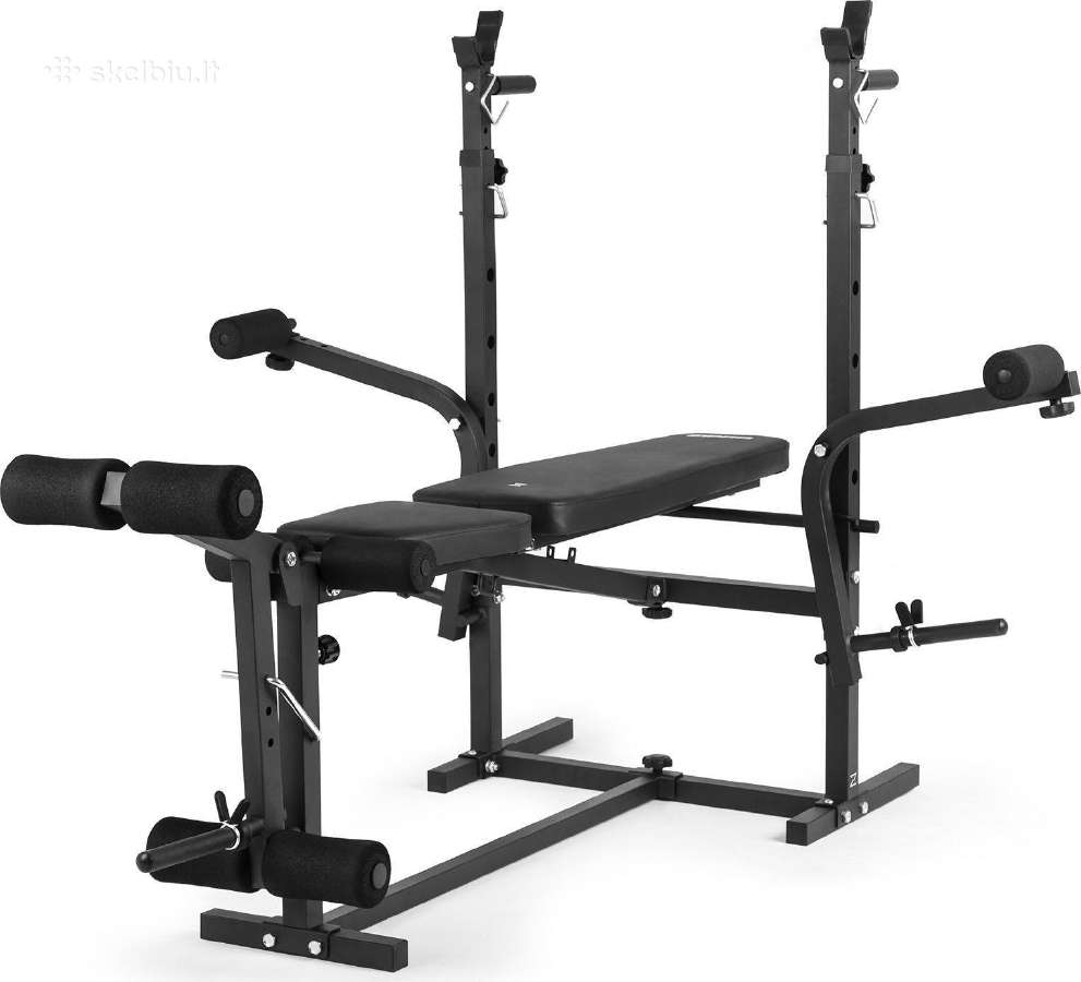 Suoliukas stangos spaudimo, stanga 80kg, hanteliai - nuotraukos Nr. 3