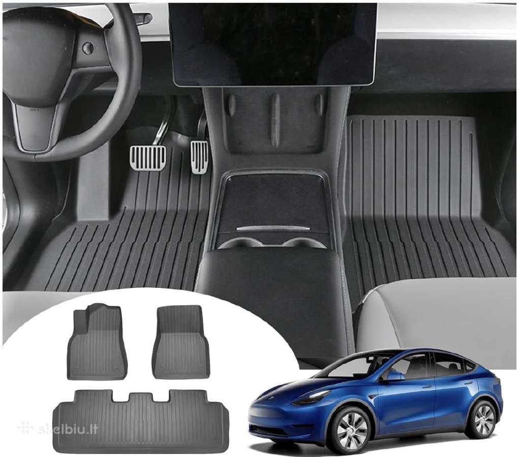 Tesla Model Y guminiai kilimėliai