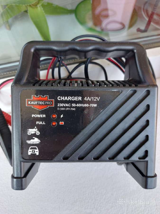 Auto akumuliatoriaus įkroviklis 12v 4a